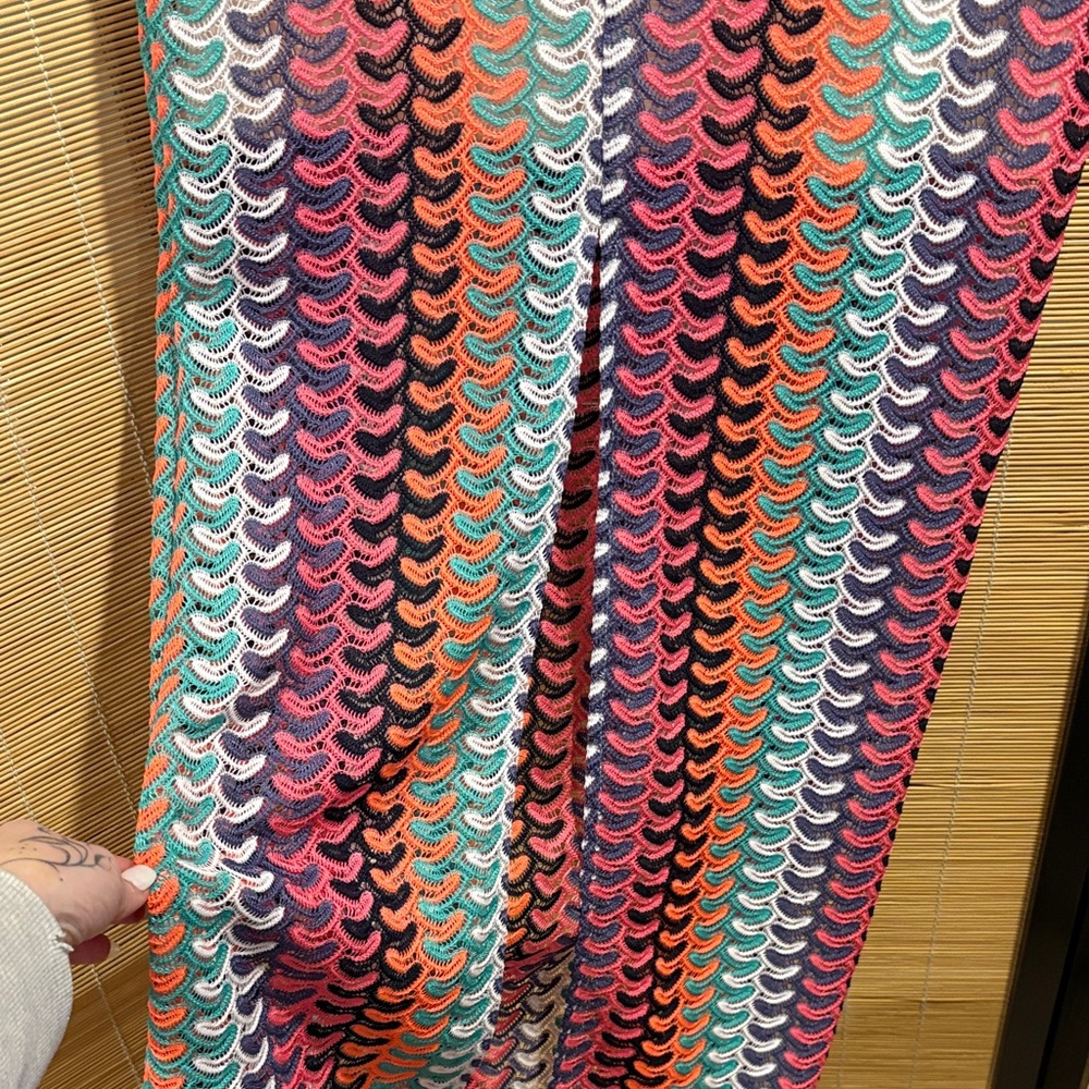 Multicolor Wave-Striped Skirt Set — Coral, Teal, Navy, Black, White - Picture 5 of 5